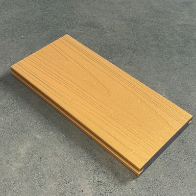 বিলাসবহুল প্যাটিনা গ্লিমার গোল্ড ডেকিং সহ ধাতব WPC প্যানেল