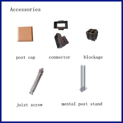 আলংকারিক WPC কাঠ-প্লাস্টিক যৌগিক বেড়া এবং রেল