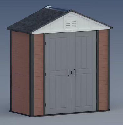 ওয়াটারপ্রুফ মেটাল টুল স্টোরেজ শেড বাড়ির পিছনের দিকের টুল হাউস আউটডোর স্টোরেজ গার্ডেন WPC শেড