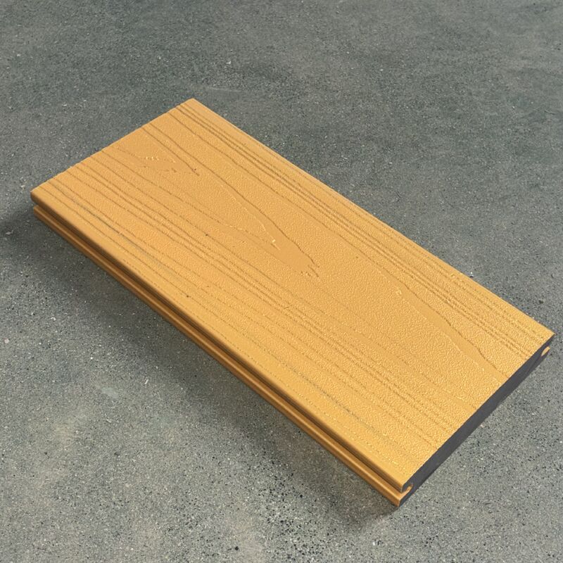 বিলাসবহুল প্যাটিনা গ্লিমার গোল্ড ডেকিং সহ ধাতব WPC প্যানেল